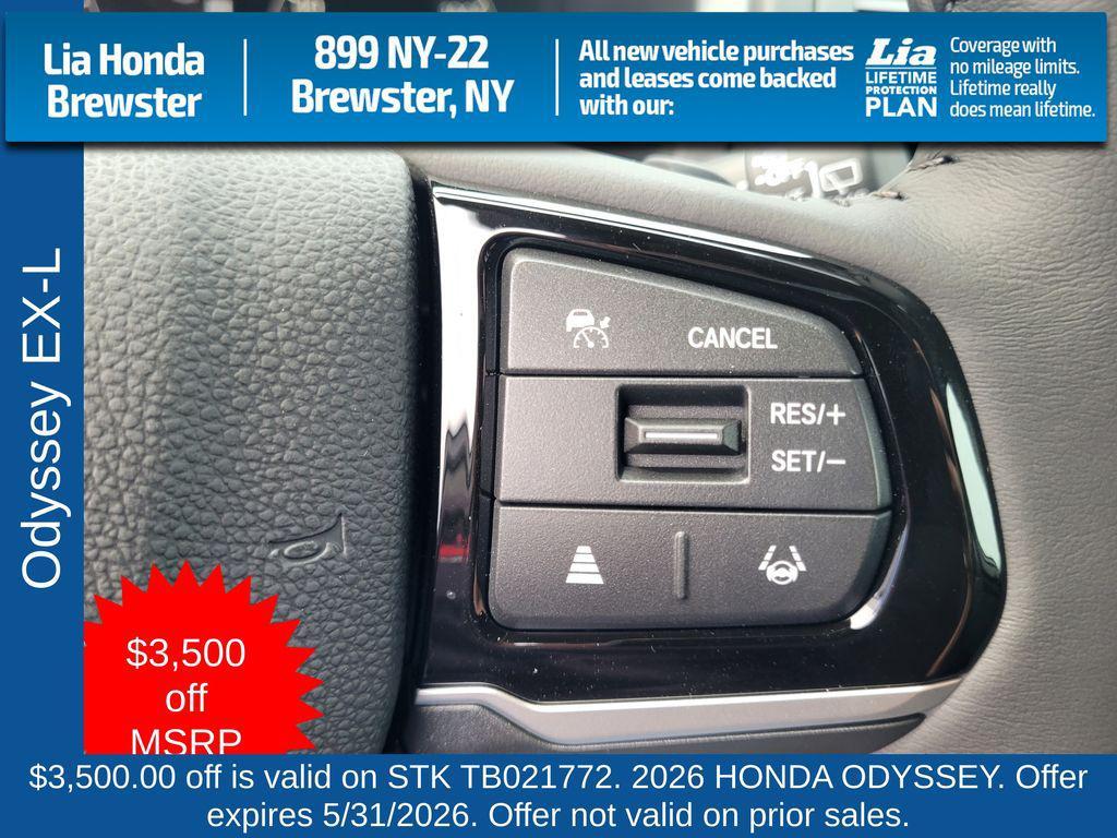 new 2026 Honda Odyssey car, priced at $44,745