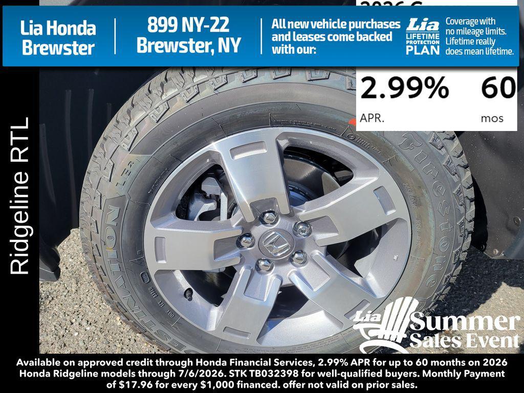 new 2026 Honda Ridgeline car, priced at $45,090