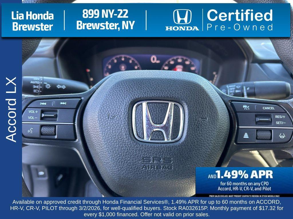 used 2024 Honda Accord car, priced at $23,844