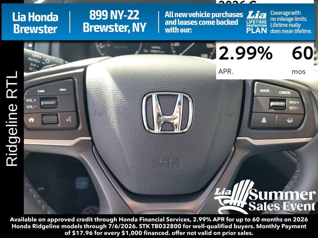 new 2026 Honda Ridgeline car, priced at $45,545