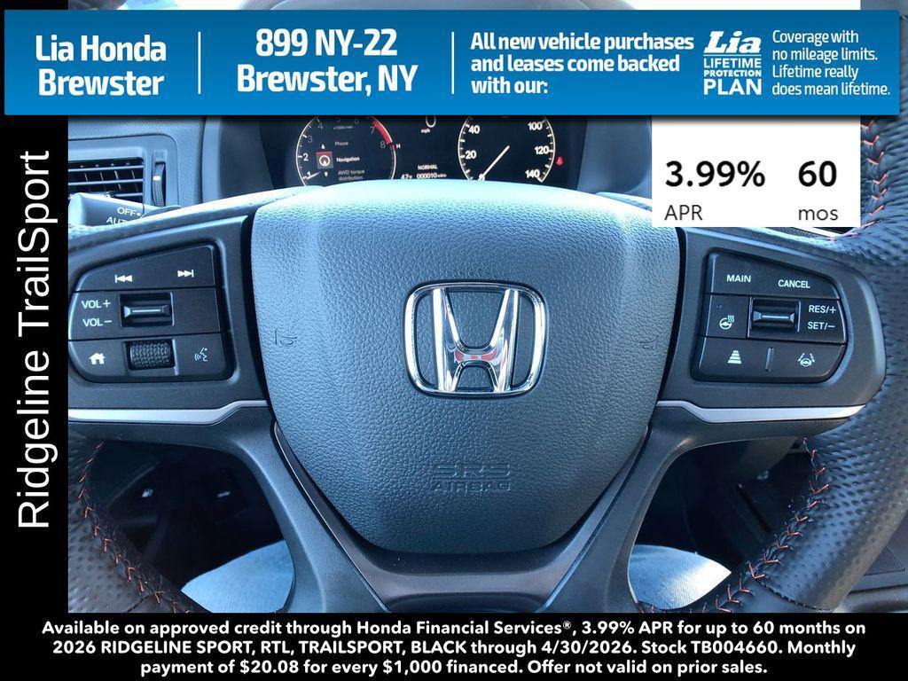 new 2026 Honda Ridgeline car, priced at $47,745