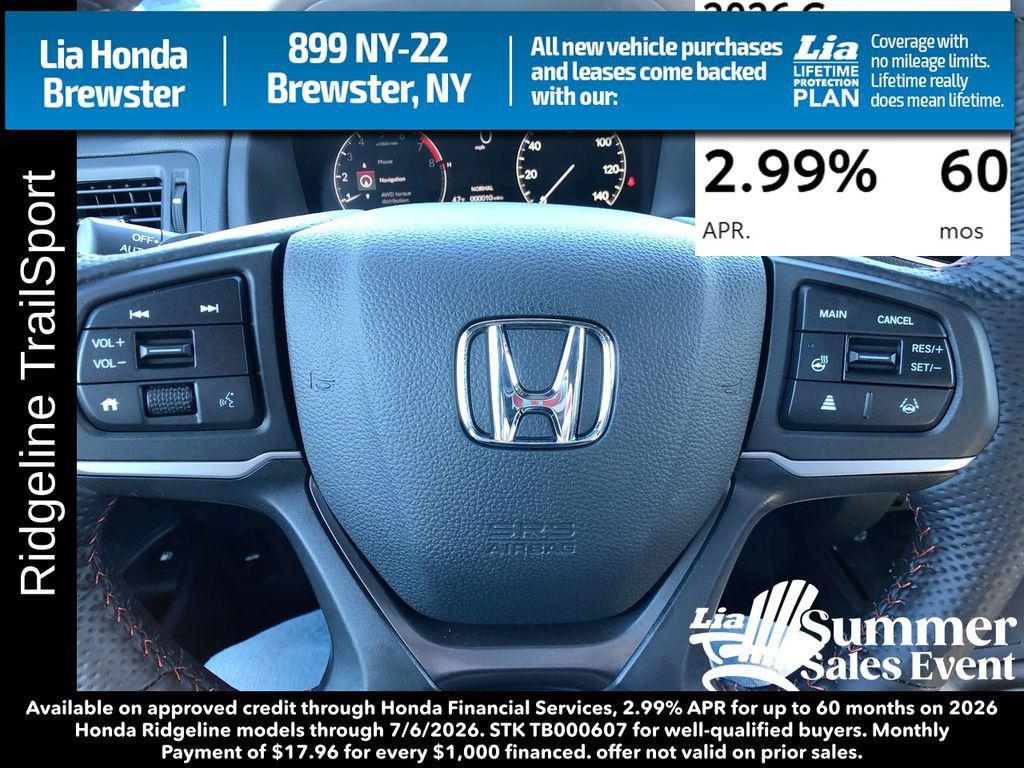 new 2026 Honda Ridgeline car, priced at $47,745