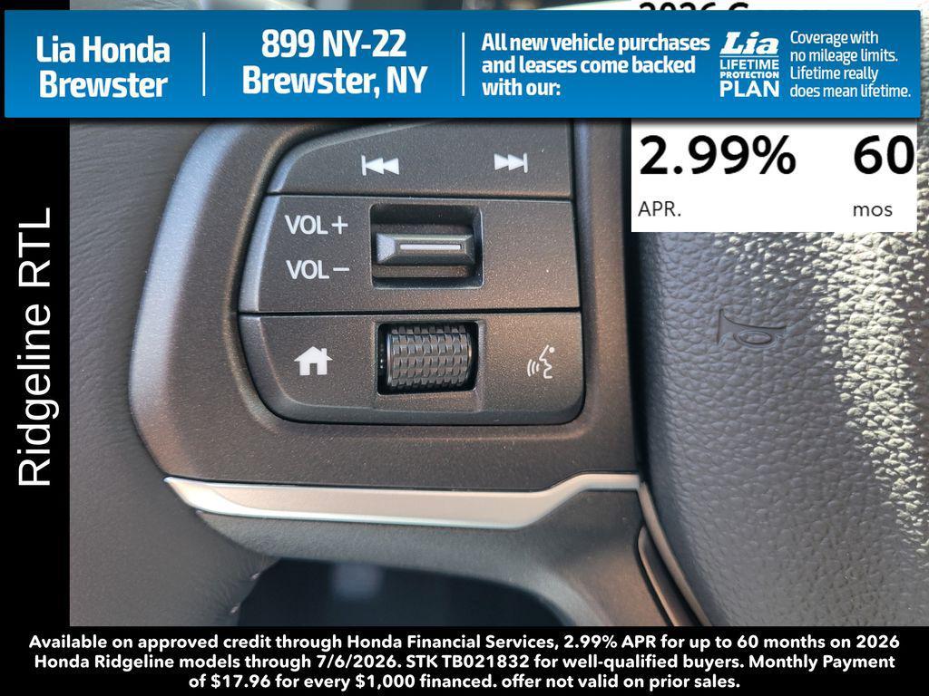 new 2026 Honda Ridgeline car, priced at $45,545
