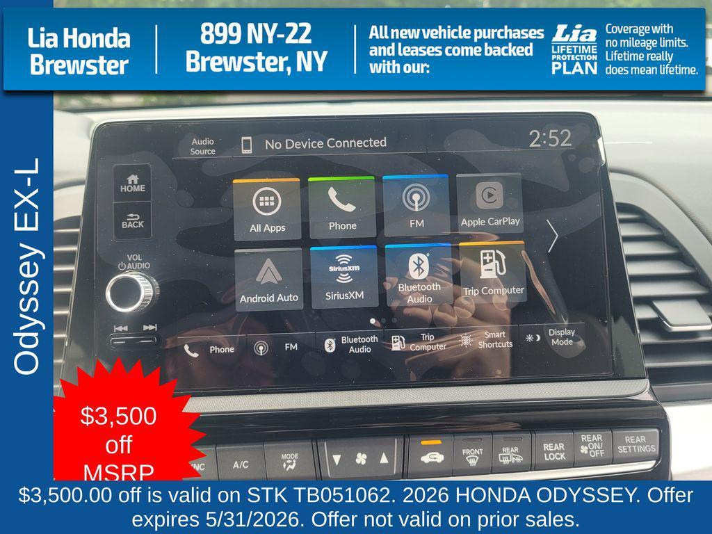 new 2026 Honda Odyssey car, priced at $45,775