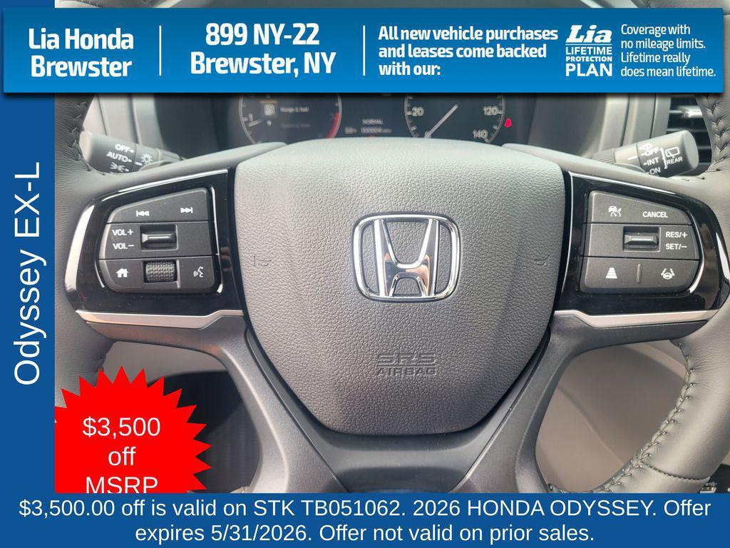 new 2026 Honda Odyssey car, priced at $45,775