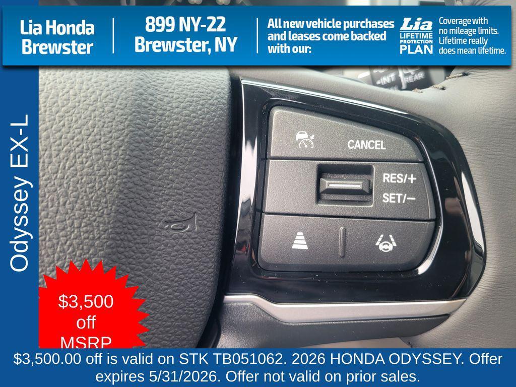 new 2026 Honda Odyssey car, priced at $45,775