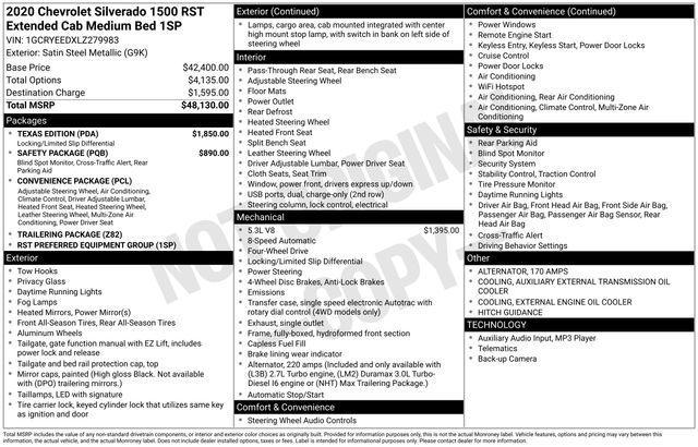 used 2020 Chevrolet Silverado 1500 car, priced at $27,989