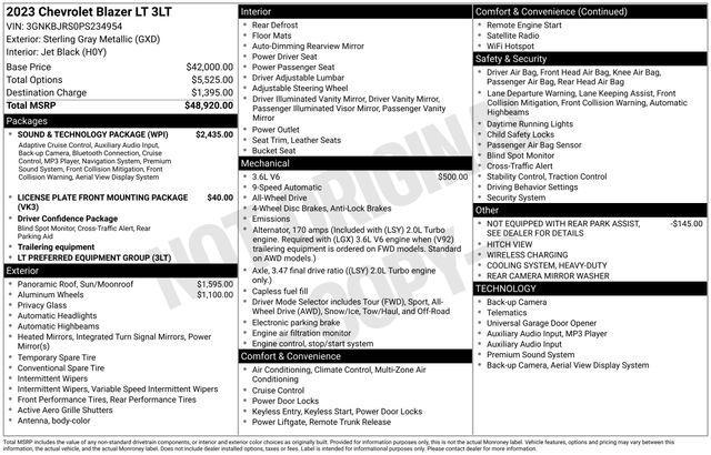 used 2023 Chevrolet Blazer car, priced at $29,990