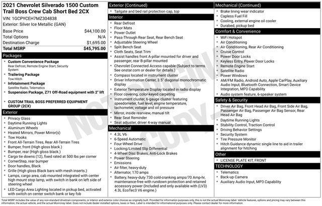used 2021 Chevrolet Silverado 1500 car, priced at $32,226