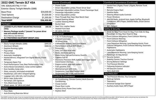 used 2022 GMC Terrain car, priced at $21,171