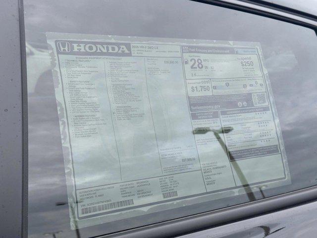 new 2026 Honda HR-V car, priced at $28,494