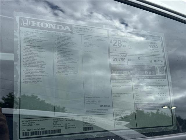 new 2026 Honda HR-V car, priced at $27,834