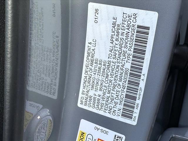 new 2026 Honda Accord car, priced at $32,345