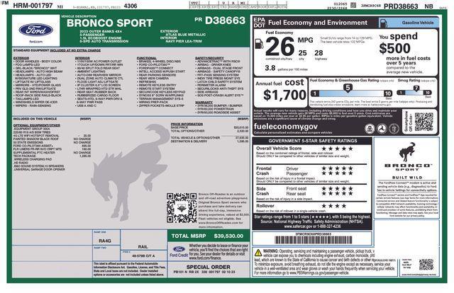 used 2023 Ford Bronco Sport car, priced at $31,995