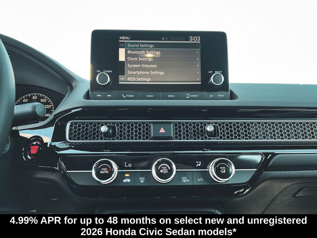 new 2026 Honda Civic car, priced at $28,245