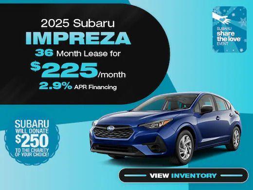 new 2025 Subaru Impreza car, priced at $26,554