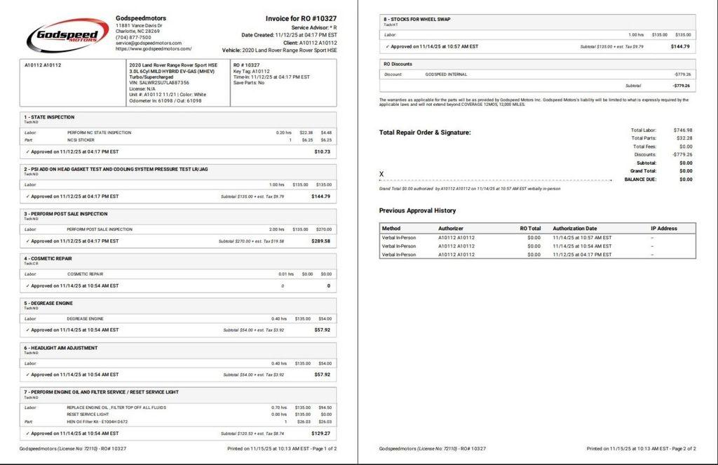 used 2020 Land Rover Range Rover Sport car, priced at $26,995