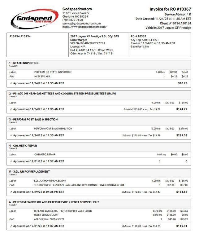 used 2017 Jaguar XF car, priced at $13,995