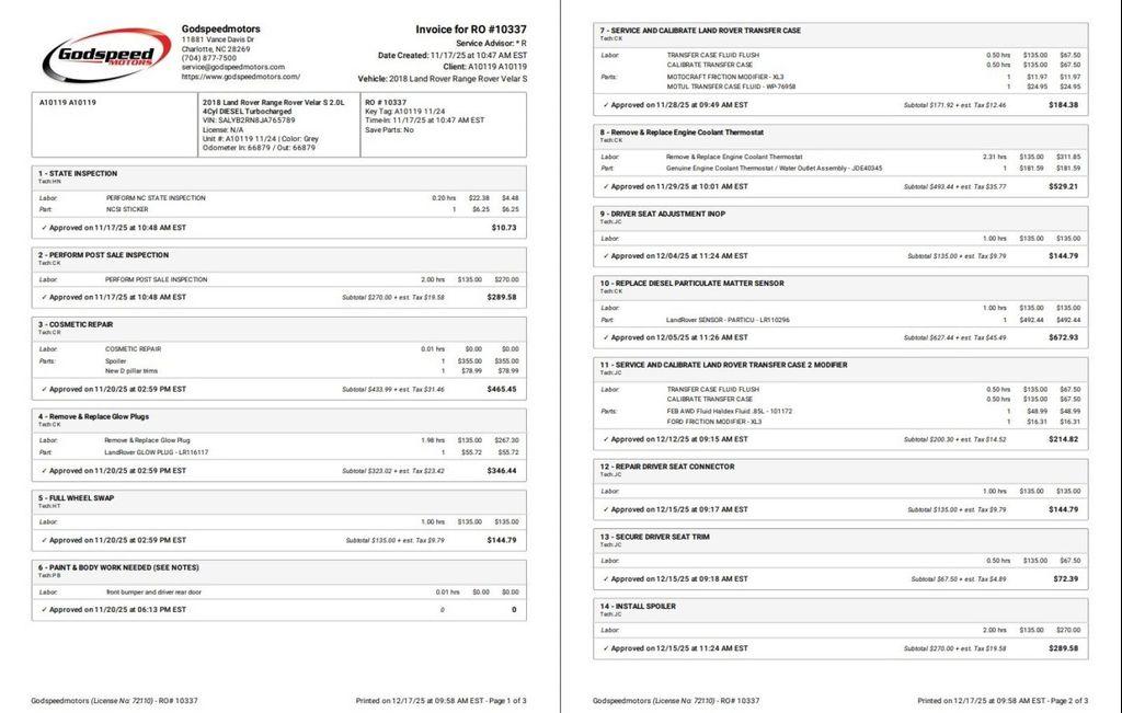used 2018 Land Rover Range Rover Velar car, priced at $19,995