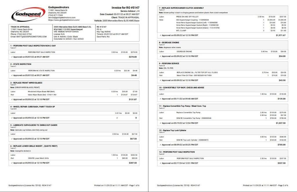used 2005 Mercedes-Benz SL-Class car, priced at $19,995