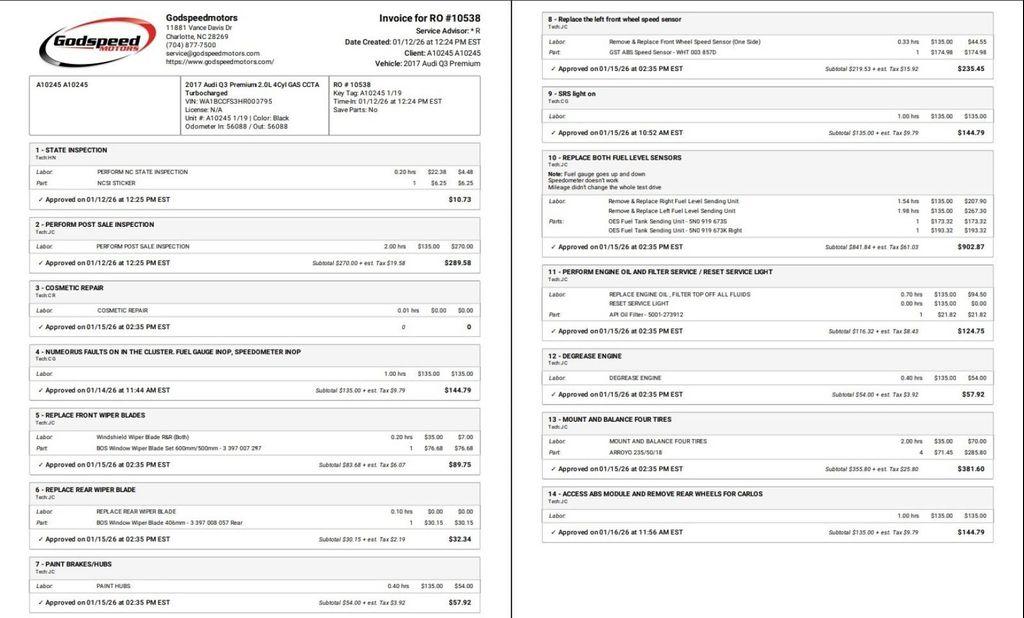 used 2017 Audi Q3 car, priced at $14,995
