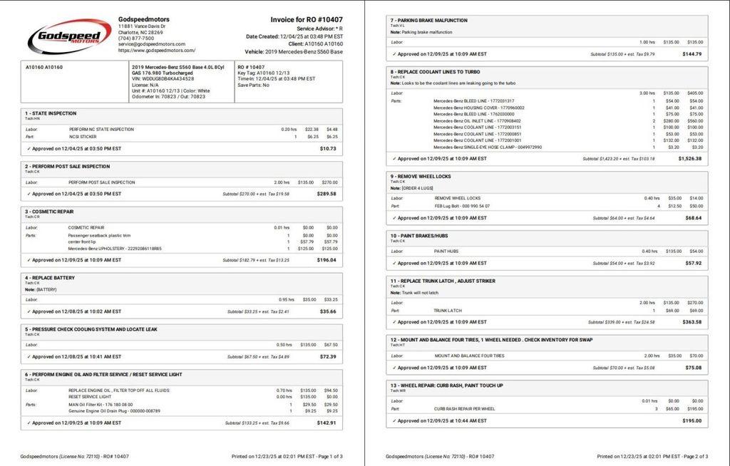 used 2019 Mercedes-Benz S-Class car, priced at $37,995