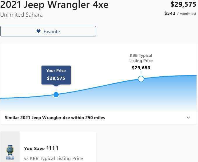 used 2021 Jeep Wrangler Unlimited 4xe car, priced at $28,975
