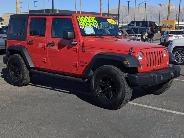 used 2016 Jeep Wrangler Unlimited car, priced at $18,995