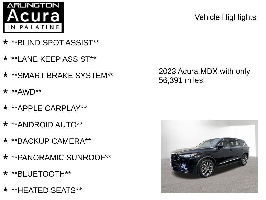 used 2023 Acura MDX car, priced at $39,995