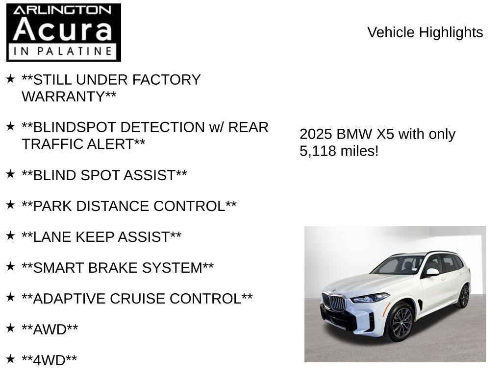 used 2025 BMW X5 car, priced at $69,980
