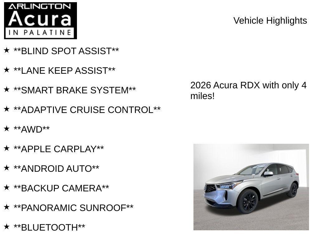 new 2026 Acura RDX car, priced at $46,550