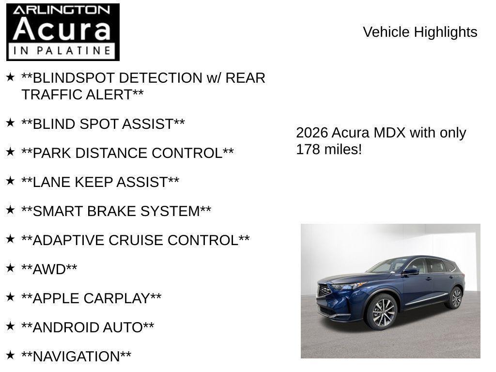 new 2026 Acura MDX car, priced at $60,850