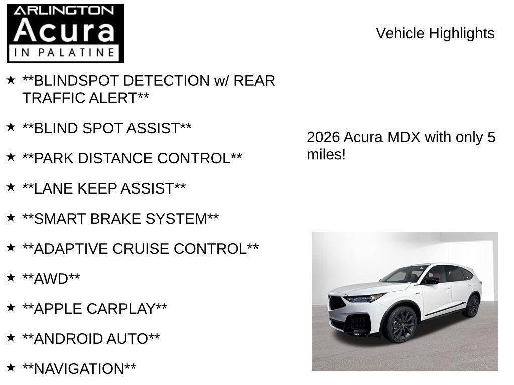 new 2026 Acura MDX car, priced at $64,450