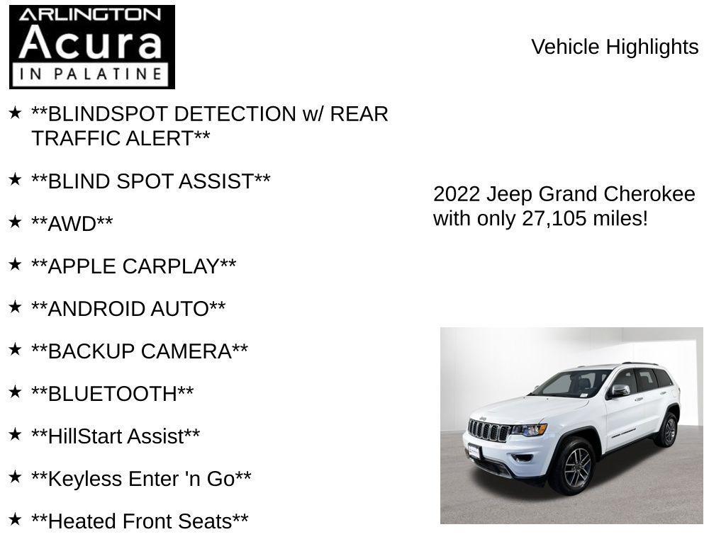used 2022 Jeep Grand Cherokee car, priced at $24,997