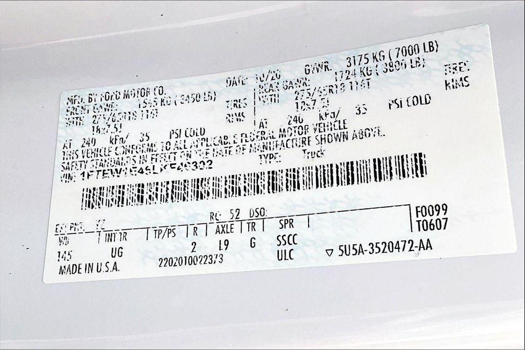 used 2020 Ford F-150 car, priced at $23,499