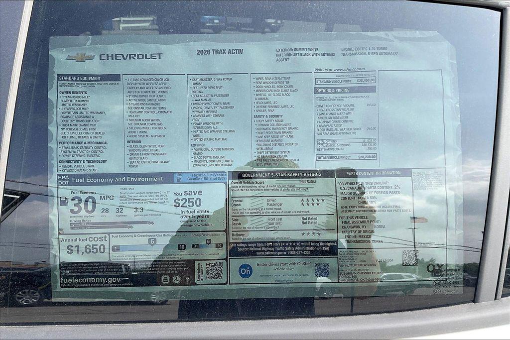 new 2026 Chevrolet Trax car, priced at $27,101