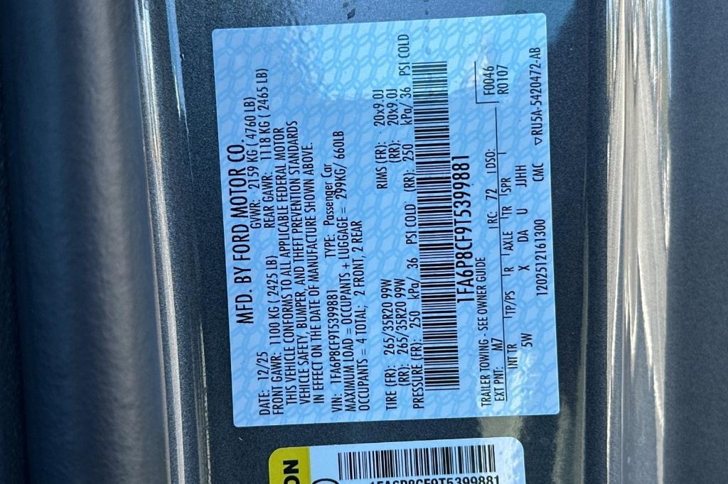 new 2026 Ford Mustang car, priced at $63,291