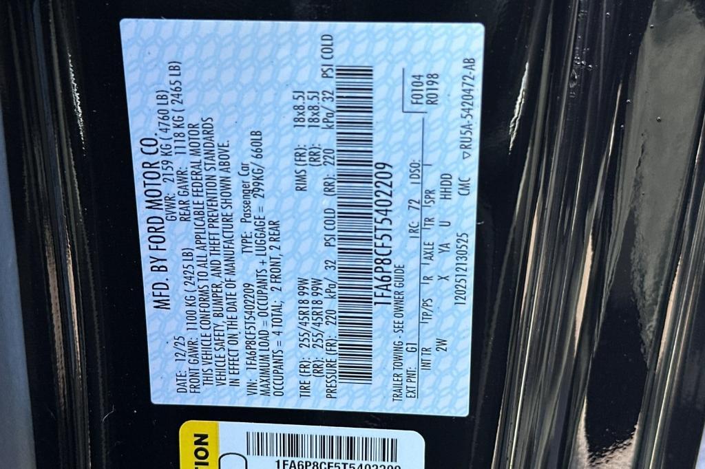 new 2026 Ford Mustang car, priced at $51,084