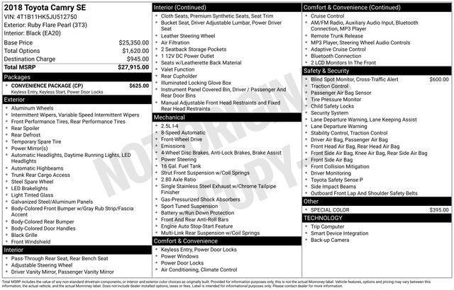 used 2018 Toyota Camry car, priced at $13,768