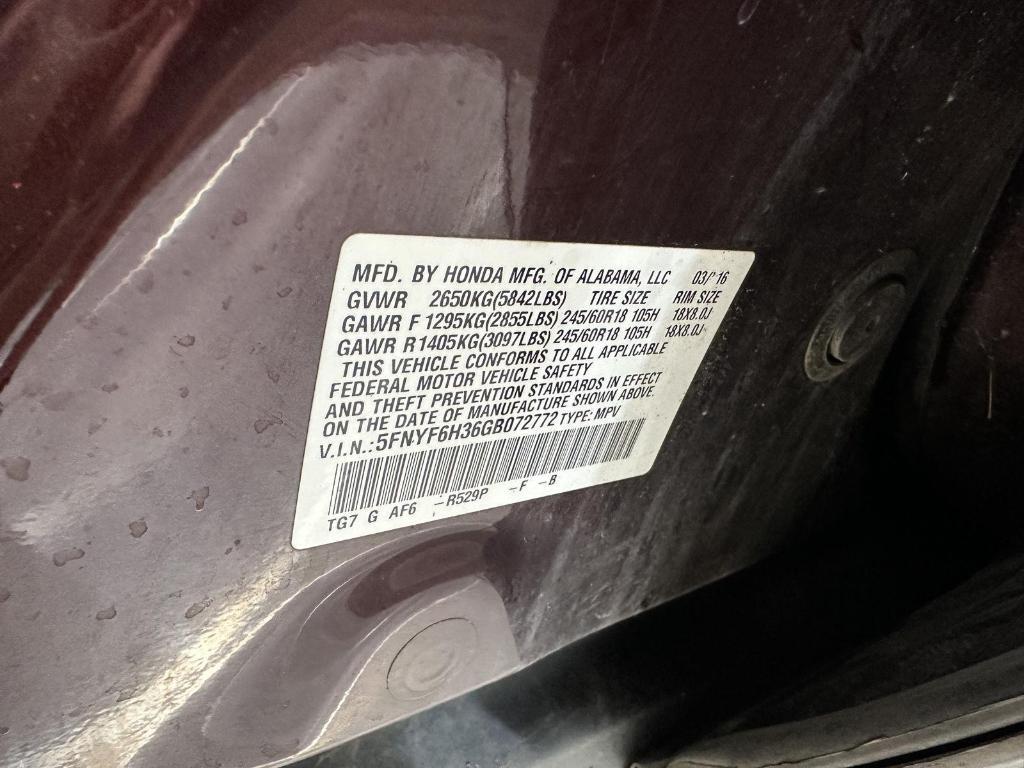 used 2016 Honda Pilot car, priced at $13,495