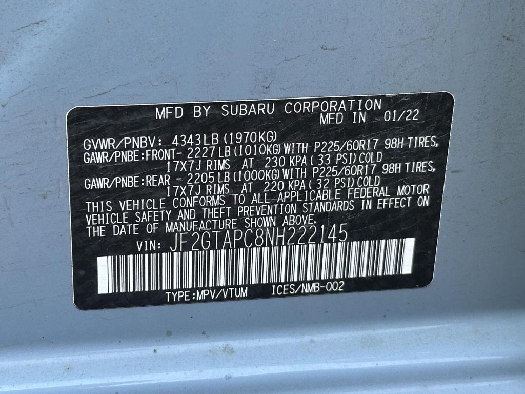 used 2022 Subaru Crosstrek car, priced at $24,285