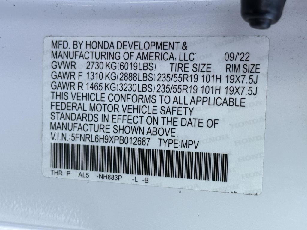 used 2023 Honda Odyssey car, priced at $39,495