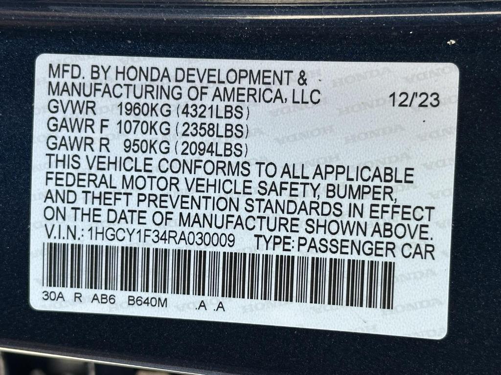 used 2024 Honda Accord car, priced at $26,485