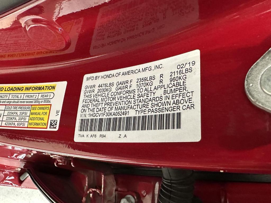 used 2019 Honda Accord car, priced at $17,495