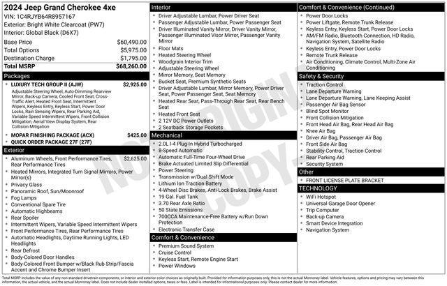 new 2024 Jeep Grand Cherokee 4xe car, priced at $43,850
