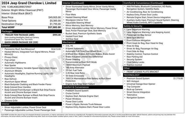 new 2024 Jeep Grand Cherokee L car, priced at $42,000