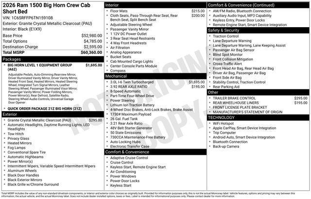 new 2026 Ram 1500 car