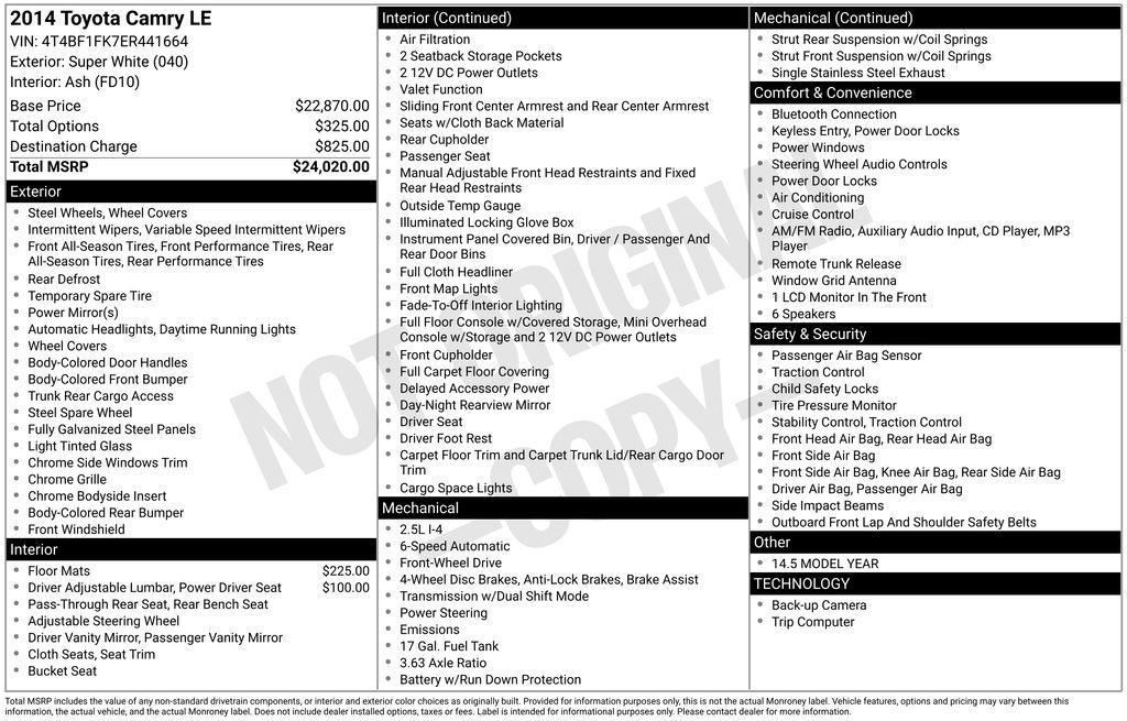 used 2014 Toyota Camry car, priced at $12,707