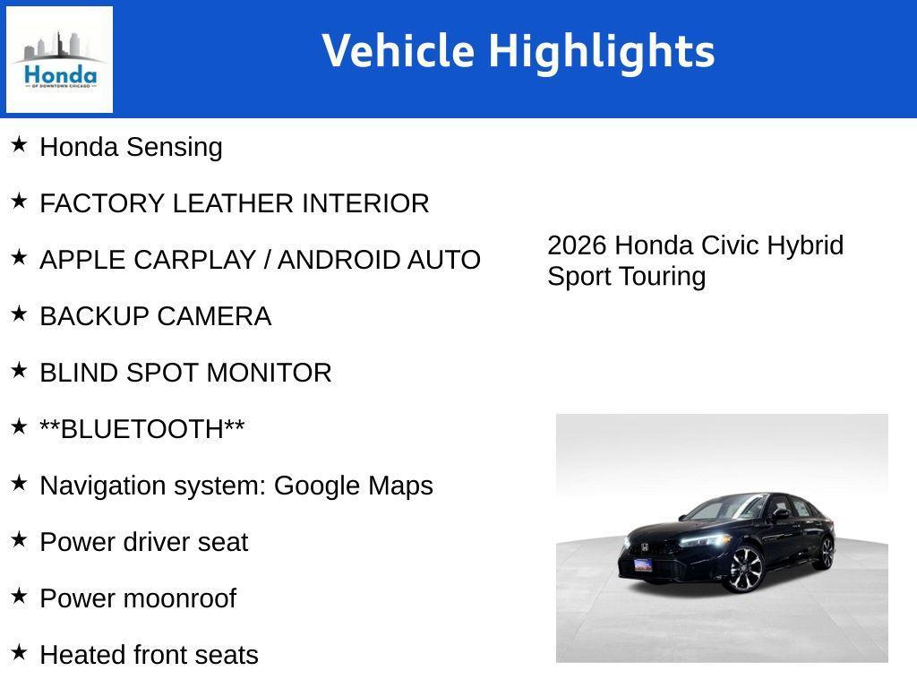 new 2026 Honda Civic Hybrid car, priced at $31,488