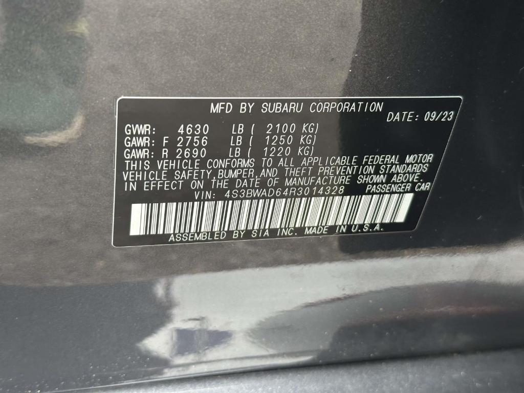 used 2024 Subaru Legacy car, priced at $19,996